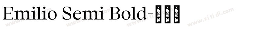 Emilio Semi Bold字体转换